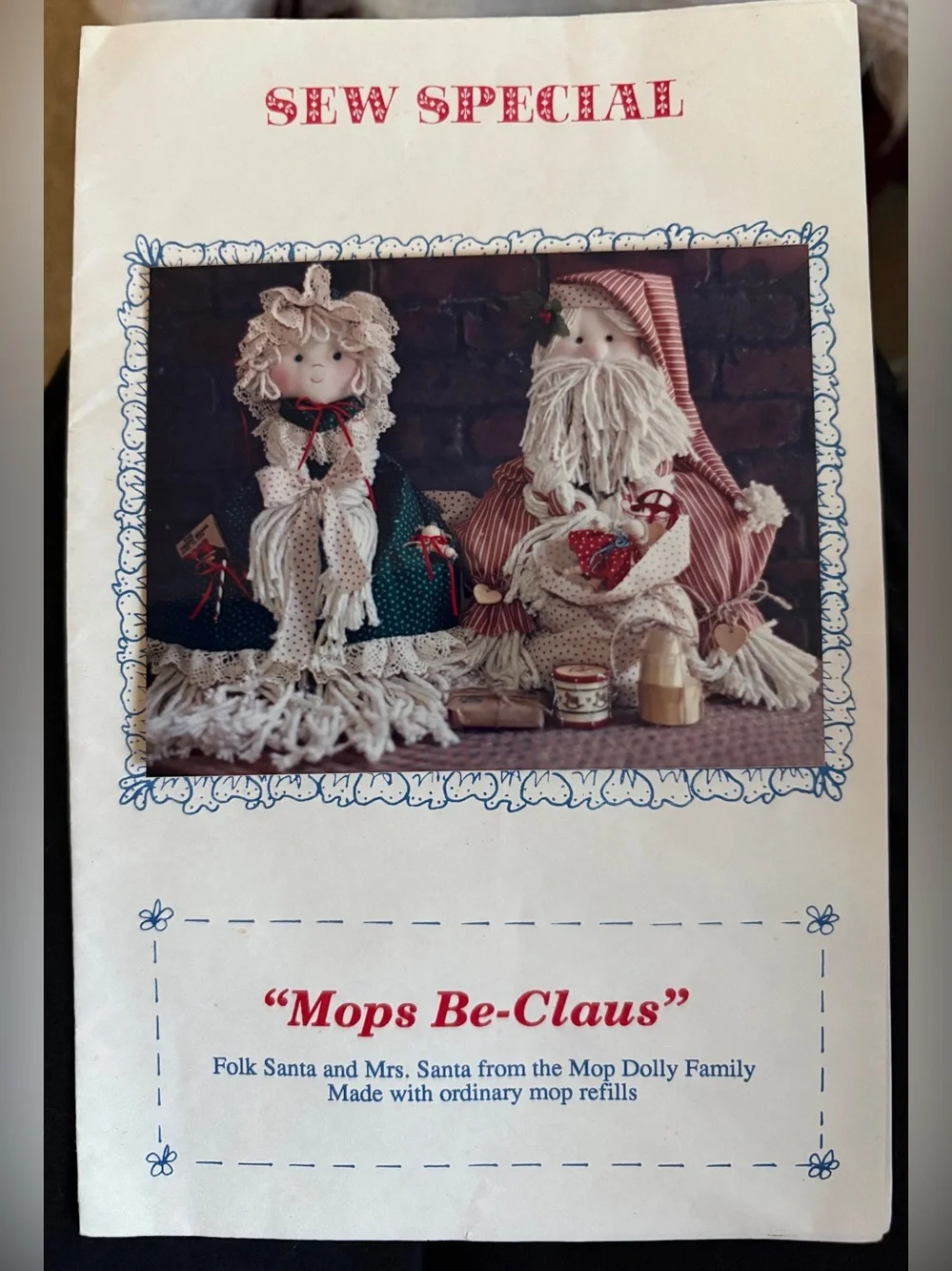 Sew Special “Mops Be-Claus” Pattern for Folk Santa and Mrs. Santa